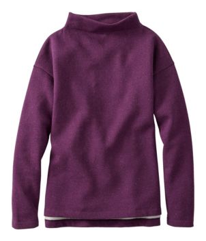 Women's Double L Soft Donegal Sweatshirt, Funnelneck, New