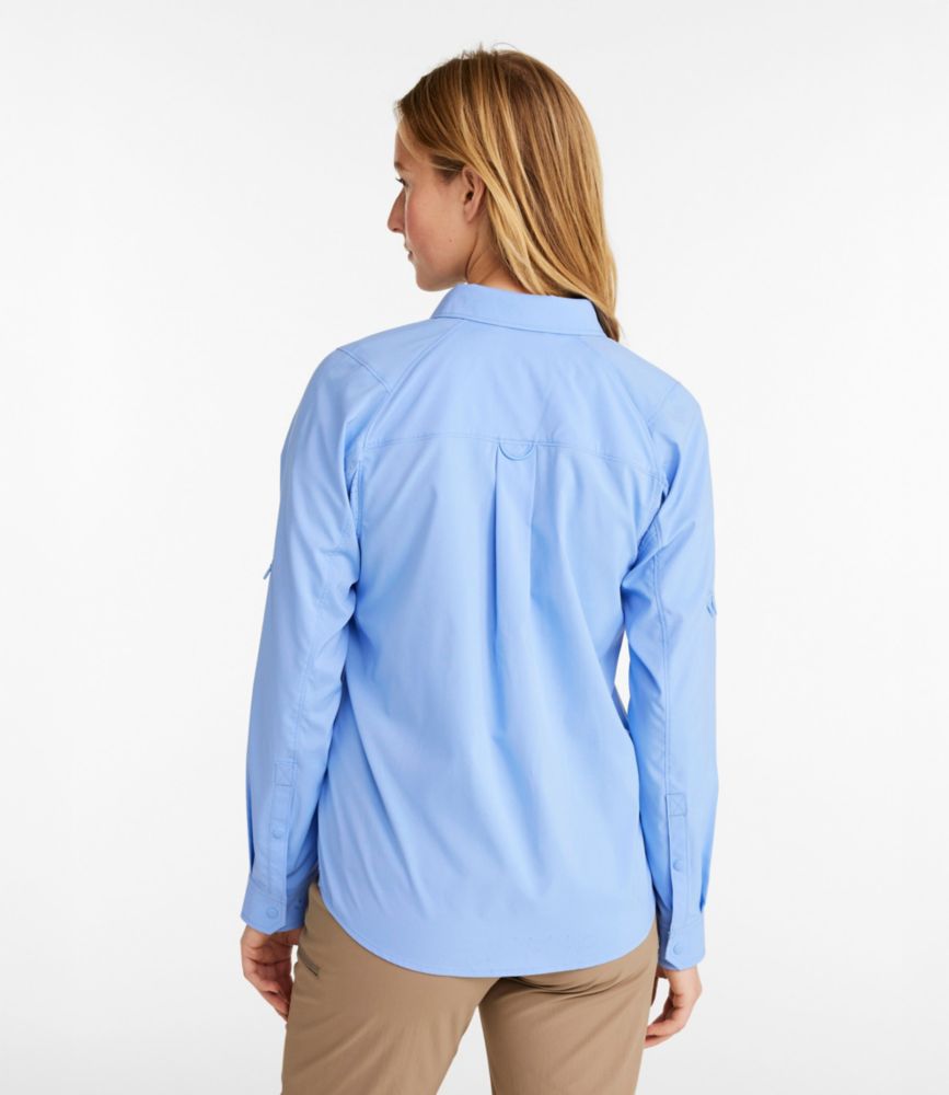 Women's Tropicwear CoolPro Fishing Shirt, Long-Sleeve, Brightwater Blue, small image number 3
