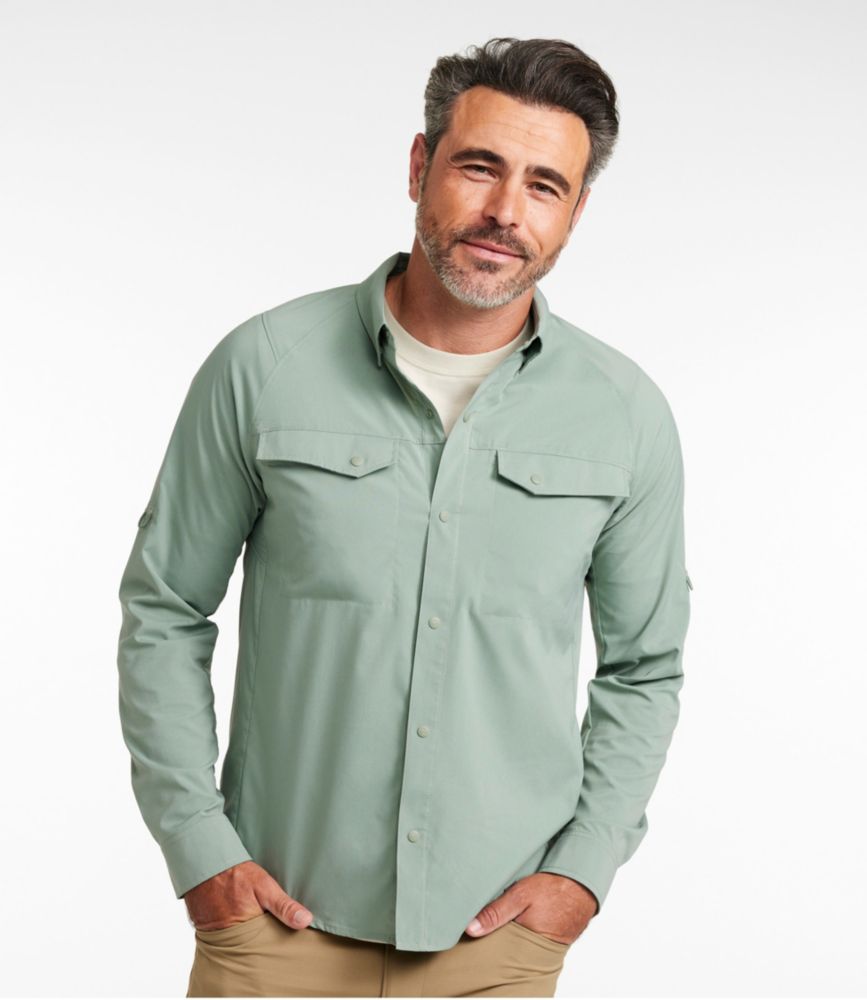 Men's Tropicwear CoolPro Fishing Shirt, Long-Sleeve, Pale Turquoise, small image number 2