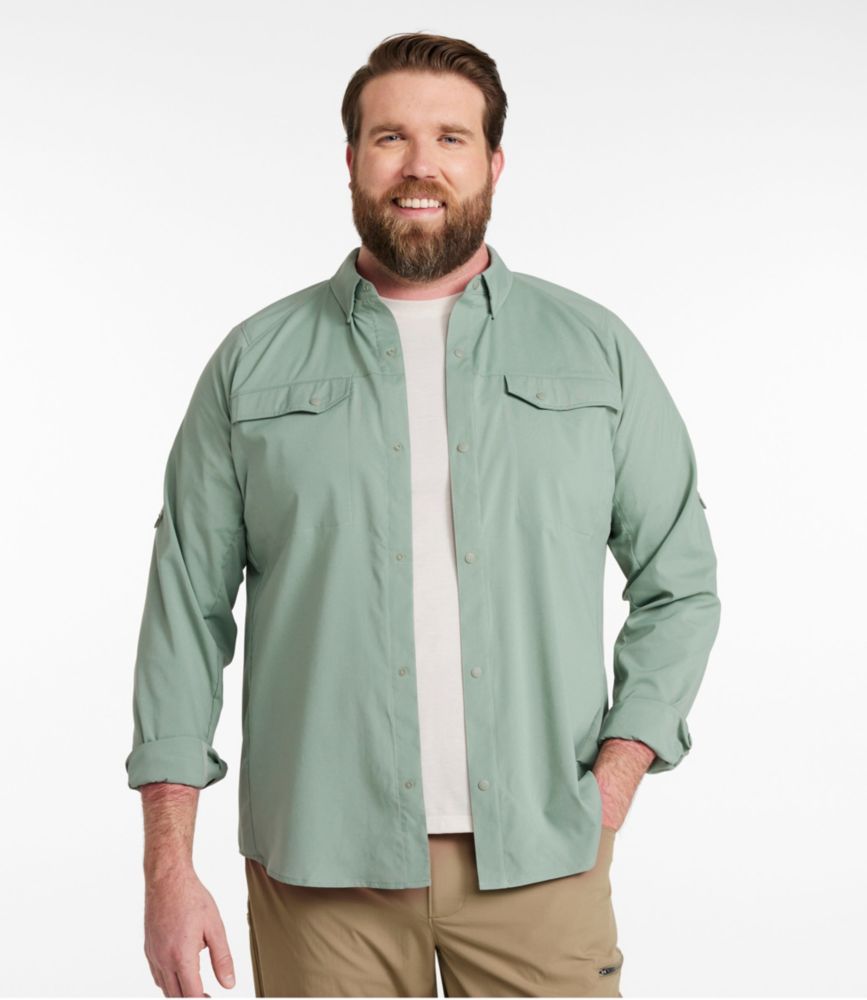 Men's Tropicwear CoolPro Fishing Shirt, Long-Sleeve, Pale Turquoise, small image number 4