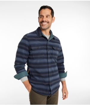 Men's Bean's Mariner Fleece Shirt, Print