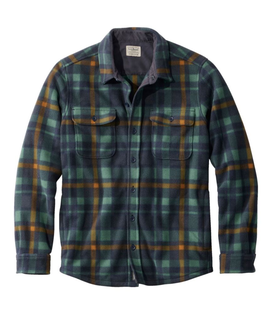 Men's Bean's Mariner Fleece Shirt, Print