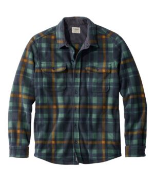 Men's Bean's Mariner Fleece Shirt, Print, New