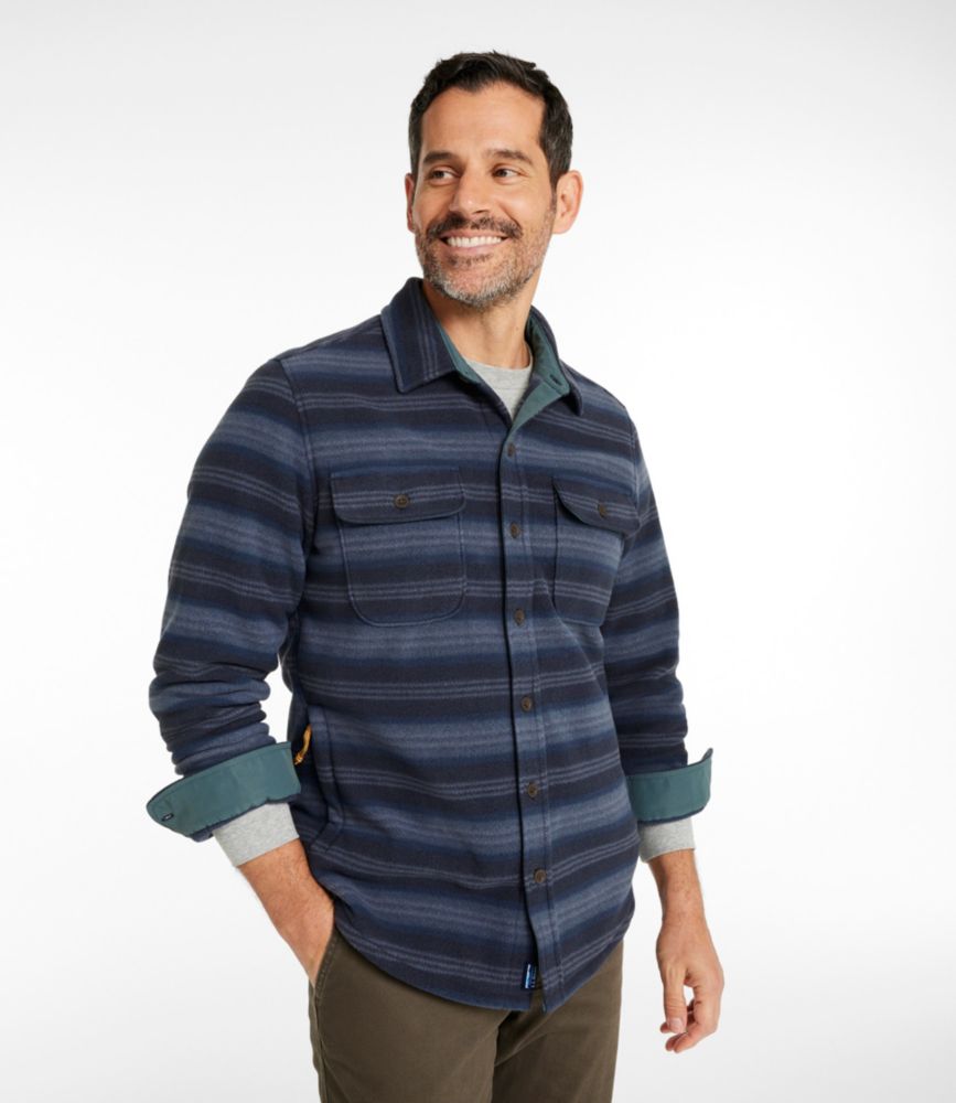 Men's Bean's Mariner Fleece Shirt, Print
