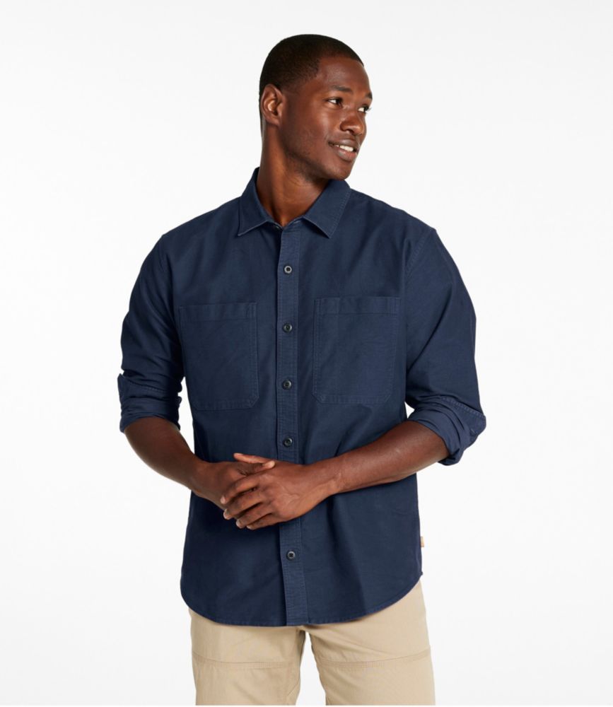Men's Bean's Moleskin Shirt, Slightly Fitted Untucked Fit
