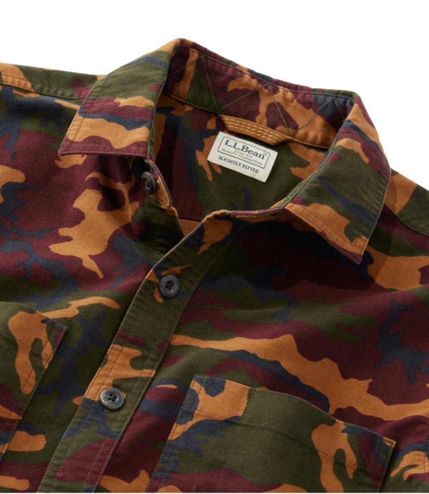 Men's Bean's Moleskin Shirt, Slightly Fitted Untucked Fit, Print, Allspice Camo, small image number 6