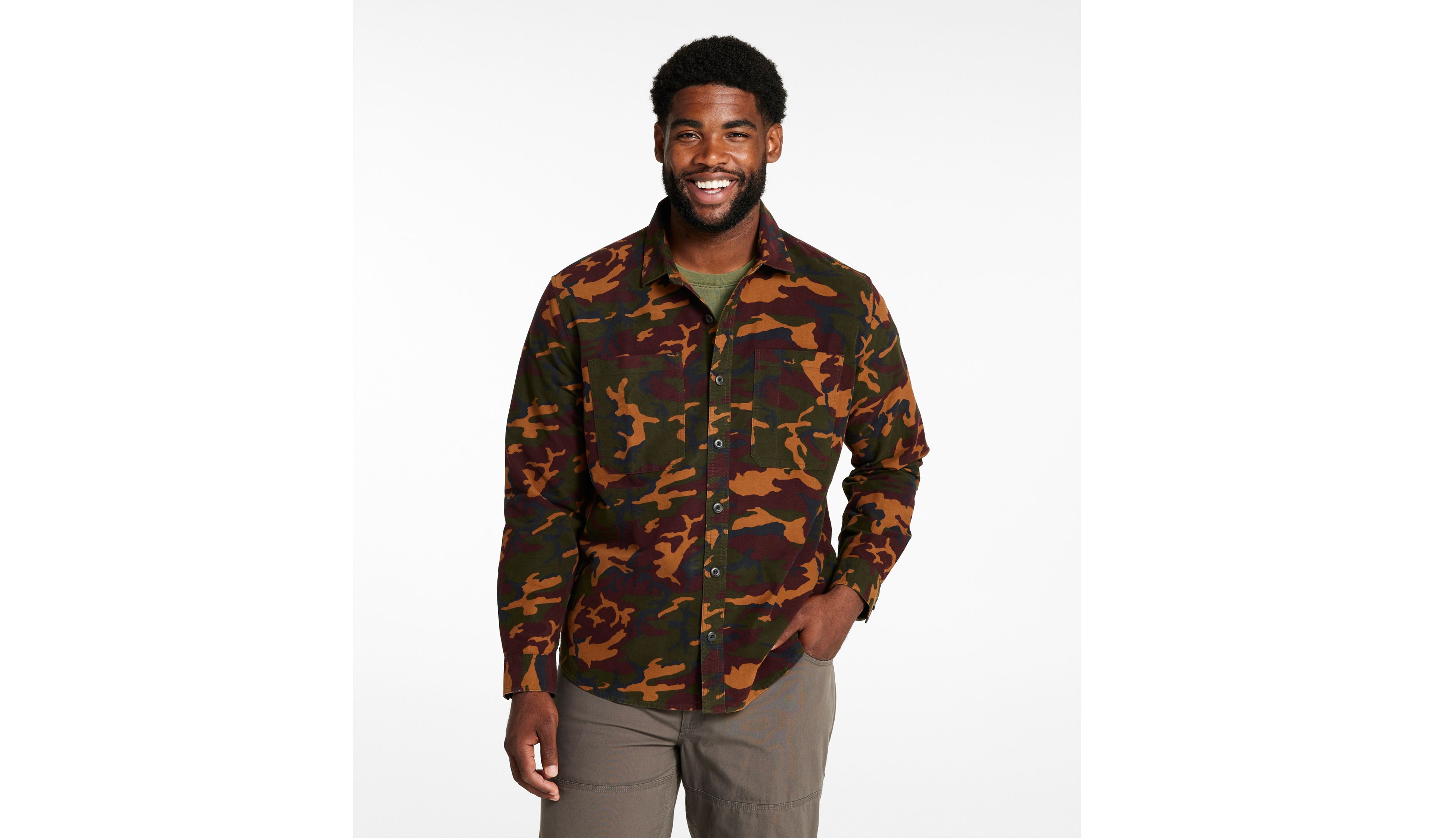 Men's Bean's Moleskin Shirt, Slightly Fitted, Print