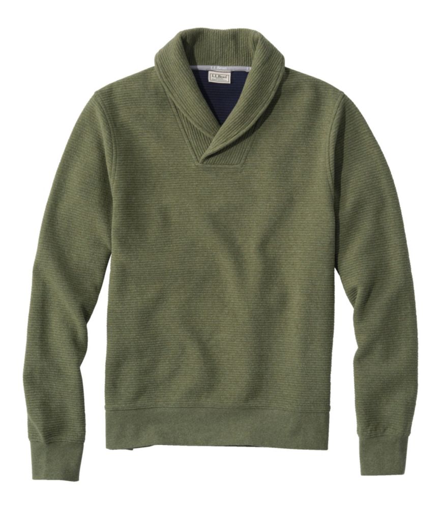 Men's Lakewashed Double-Knit Pullover, Shawl Collar