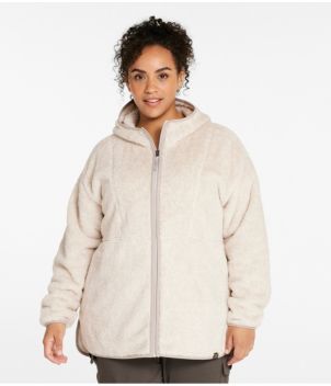 Women's L.L.Bean Hi-Pile Fleece Jacket, Long Hooded, New