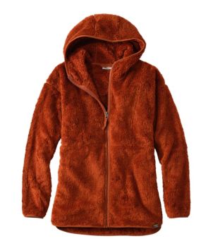 Women's L.L.Bean Hi-Pile Fleece Jacket, Long Hooded, New