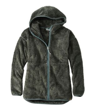 Women's L.L.Bean Hi-Pile Fleece Jacket, Long Hooded, New