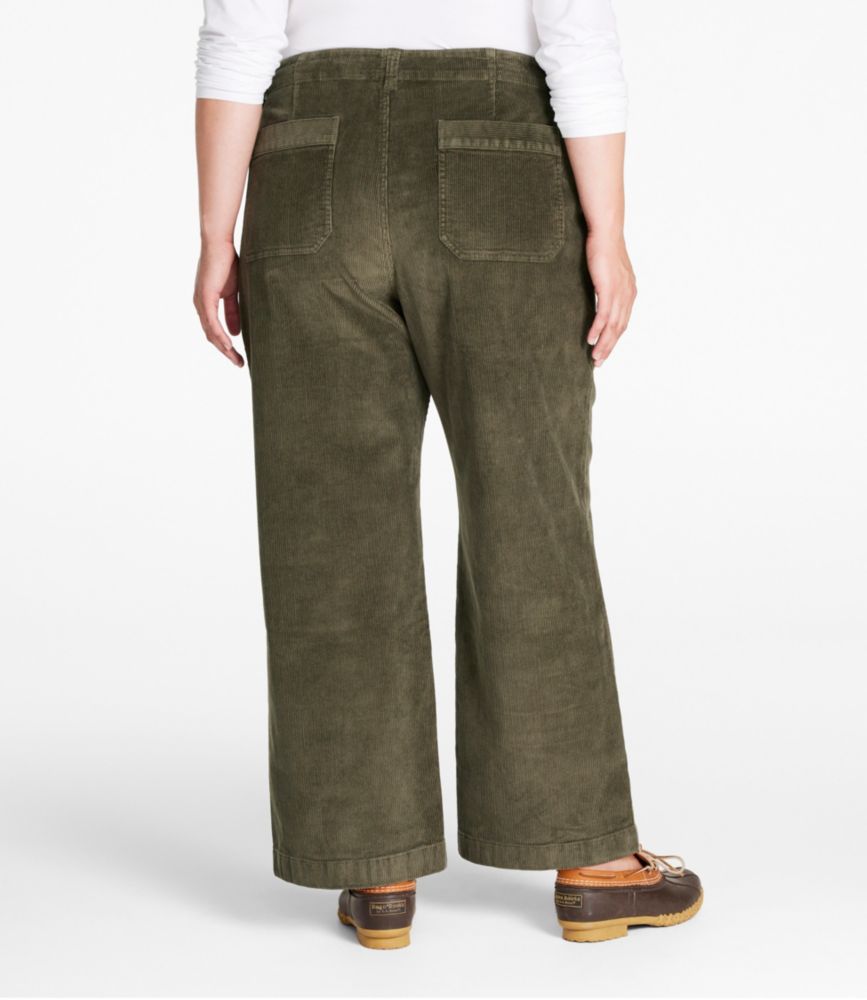Women's 207 Vintage Corduroy Pants, High-Rise Wide-Leg, Dark Loden, small image number 3