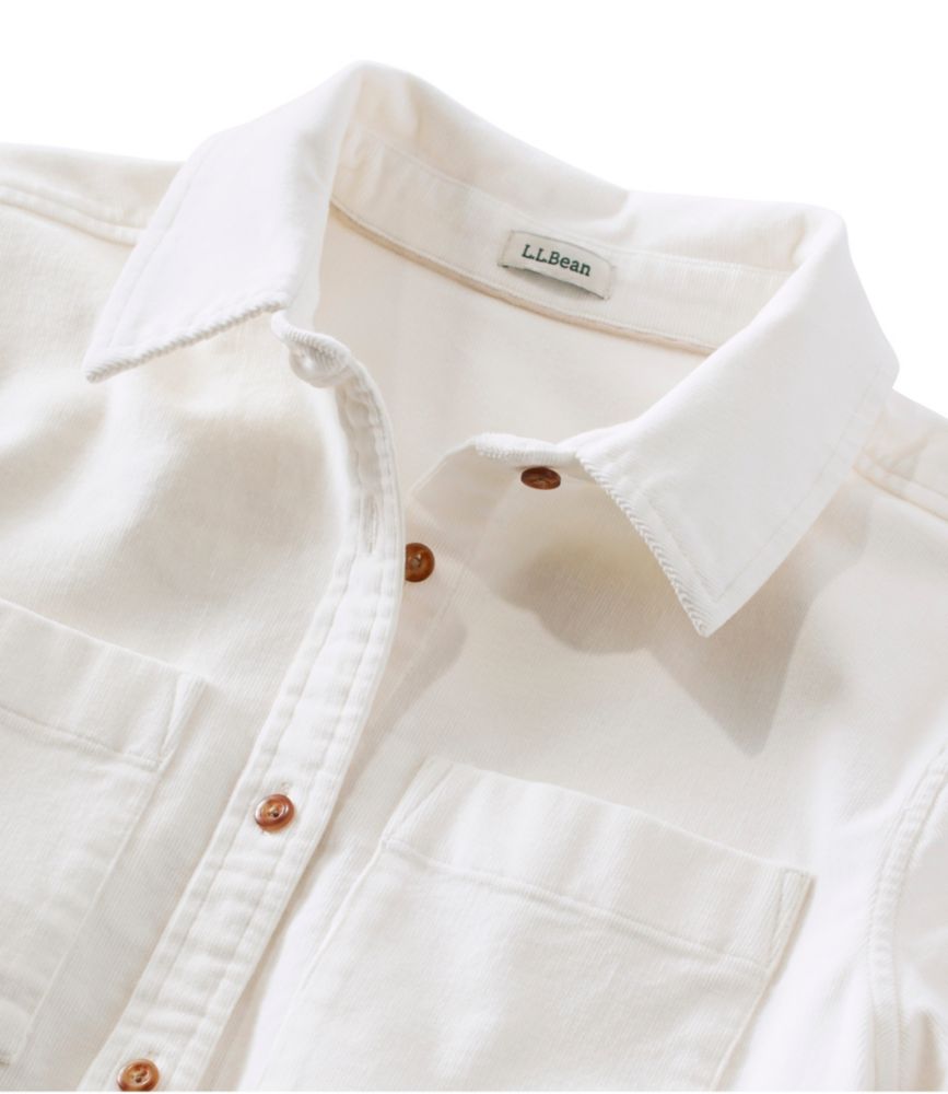 Women's L.L.Bean Heritage Corduroy Shirt Dress, Bone, small image number 4