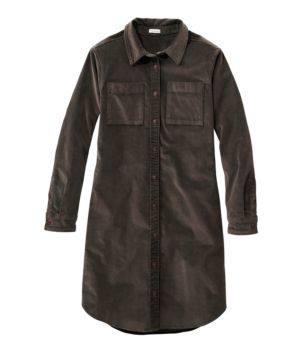 Women's L.L.Bean Heritage Corduroy Shirt Dress, New