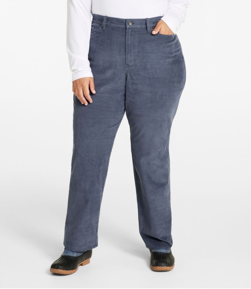 Women's BeanFlex Five-Pocket Corduroy Pants, Mid-Rise Straight-Leg, Dusty Olive, small image number 2