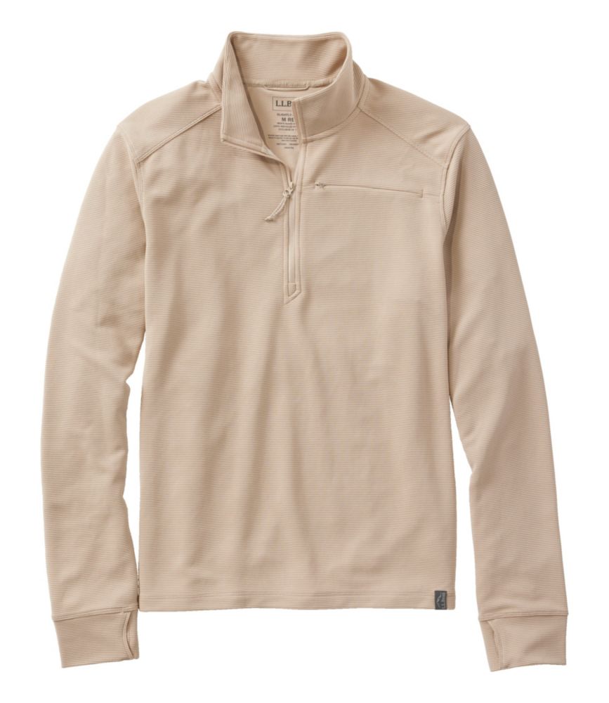 Men's VentureStretch Ottoman-Rib Pullover, Quarter-Zip
