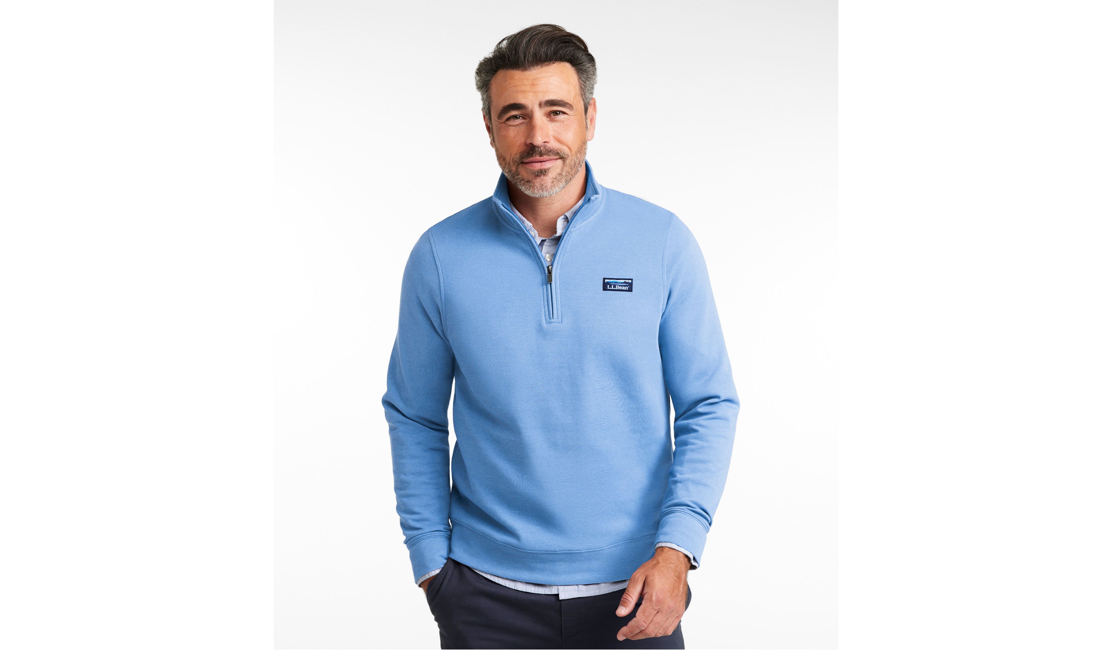 Men's Comfort Stretch Performance® Piqué, Quarter-Zip Pullover