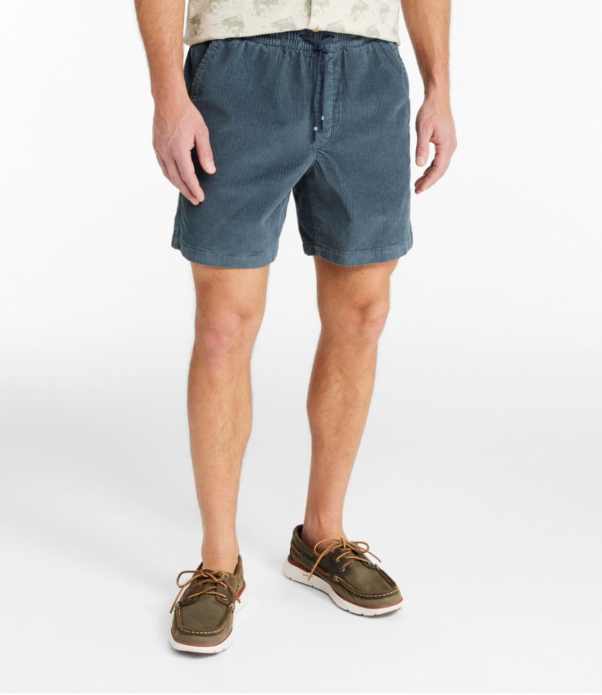 Men's Wide-Wale Cord Pull-On Shorts, 7"