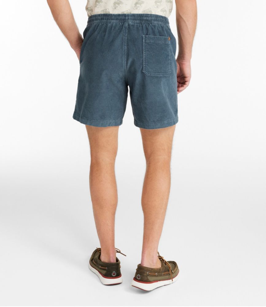 Men's Wide-Wale Cord Pull-On Shorts, 7", Olive Gray, small image number 3