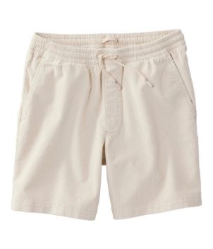 Men's Wide-Wale Cord Pull-On Shorts, 7"