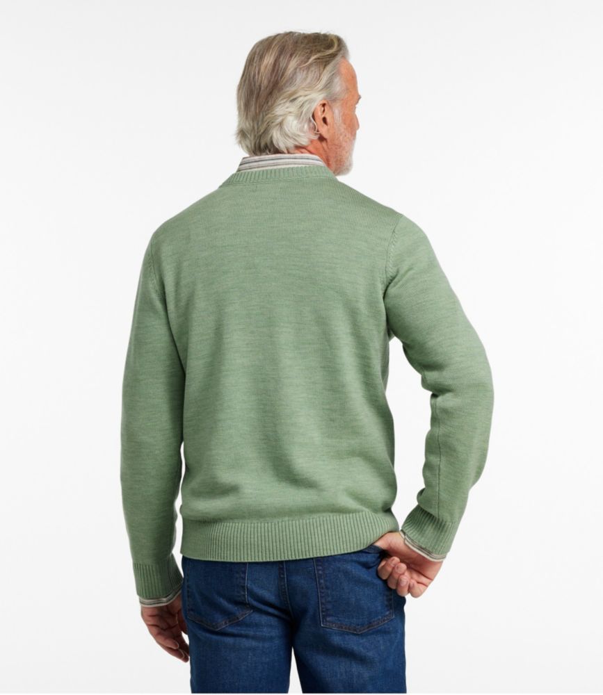 Men's Essential Merino Sweaters, Crewneck, Dark Bronze Heather, small image number 3