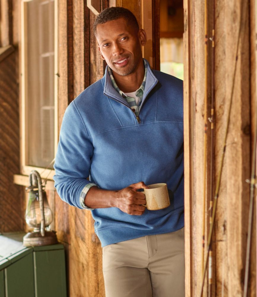 Men's All Seasons Textured Sweats, Quarter-Zip