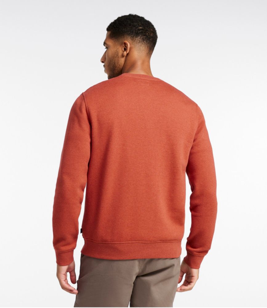 Men's All Seasons Textured Sweats, Crewneck, Faded Redwood Heather, small image number 3