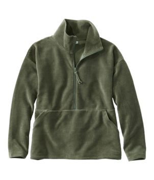 Women's Soft Stretch Corduroy Pullover, Half-Zip