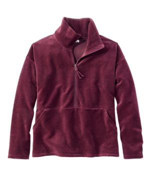 Women's Soft Stretch Corduroy Pullover, Half-Zip