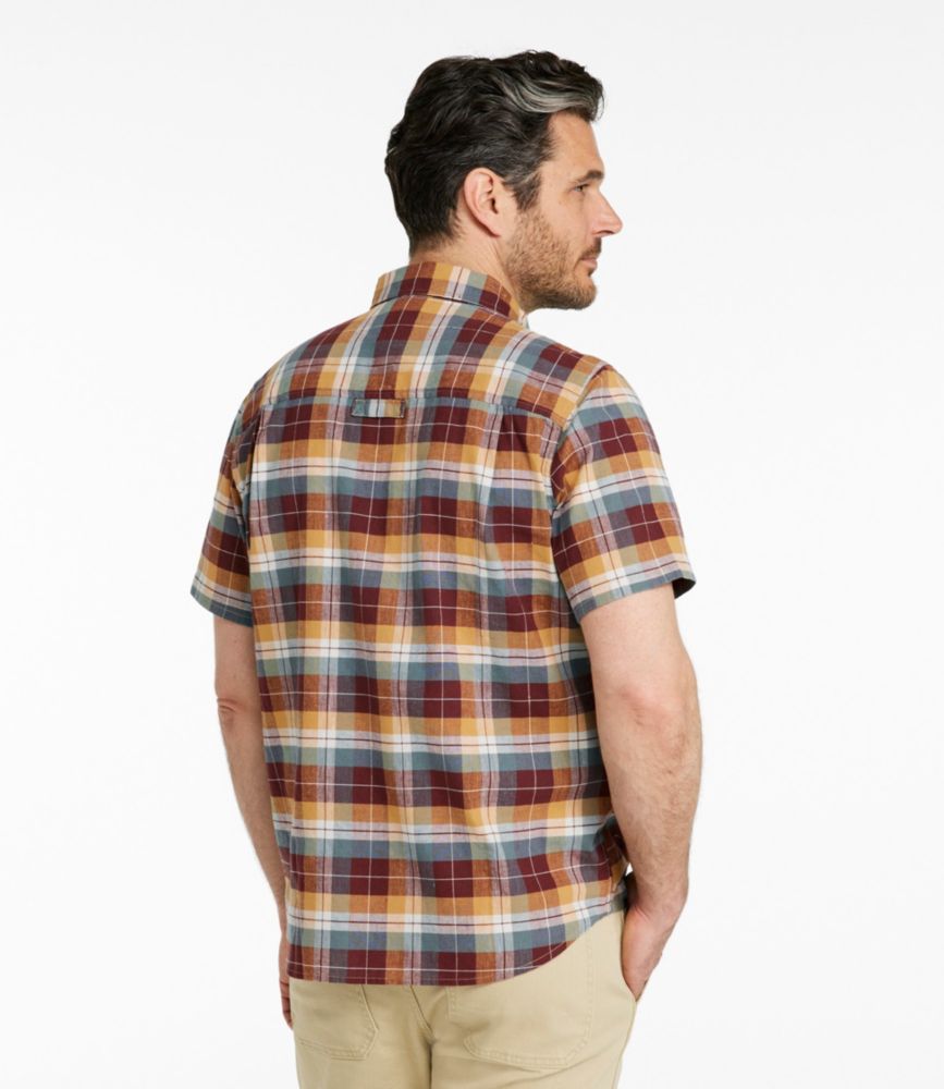 Men's Stonecoast Hemp Shirt, Short-Sleeve, Slightly Fitted Untucked Fit, Faded Orange, small image number 3