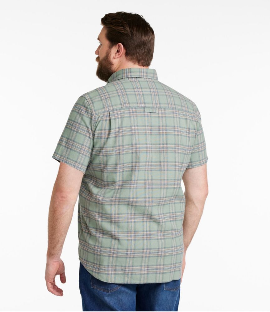 Men's Stonecoast Hemp Shirt, Short-Sleeve, Slightly Fitted Untucked Fit, Faded Orange, small image number 5