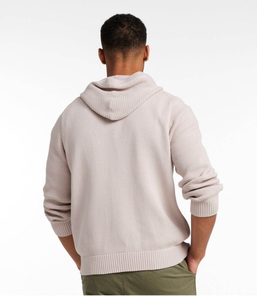 Men's Sunwashed Textured Cotton Sweater, Hoodie, Oyster Shell, small image number 3