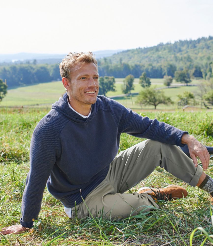 Men's Sunwashed Textured Cotton Sweater, Hoodie