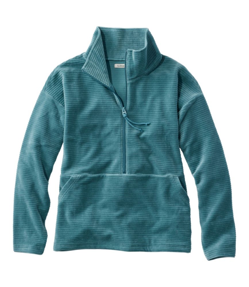 Women's Soft Stretch Corduroy Pullover, Half-Zip