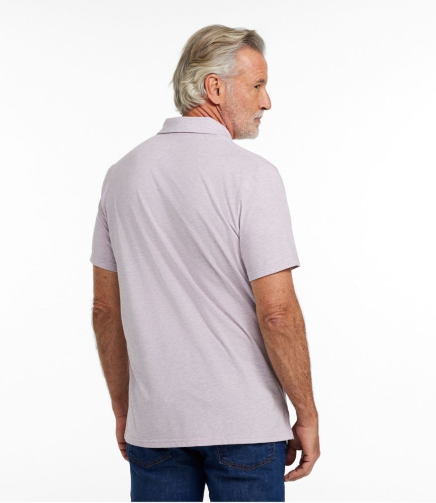 Men's Comfort Stretch Performance® Pima Polo, Short-Sleeve, Soft Juniper Heather, small image number 3