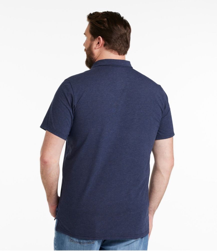Men's Comfort Stretch Performance® Pima Polo, Short-Sleeve, Soft Juniper Heather, small image number 5