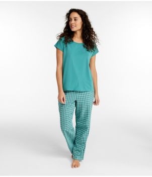 Women's Bean's Seacoast Seersucker Pajama Pant Set, New