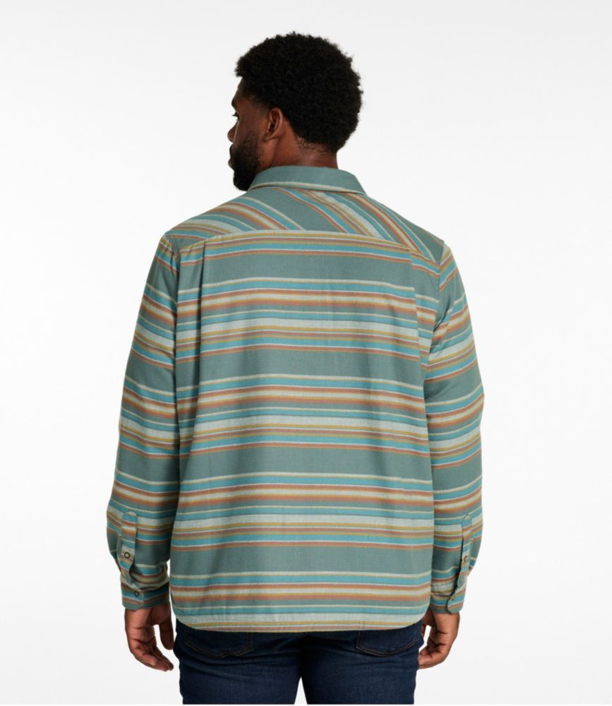 Men's Katahdin Performance Flannel Shirt-Jacket, Hi-Pile Fleece-Lined Stripe, Balsam Stripe, small image number 5