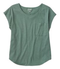 ◆BADBLOOD◆ Beyond Soft Short Sleeve Charcoal w-tee24-004 Women's Streamside Tee, Short-Sleeve Ruched Crew