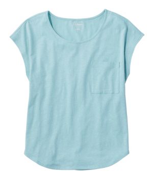 Women's Linen/Cotton Tee, Short-Sleeve Scoopneck, New