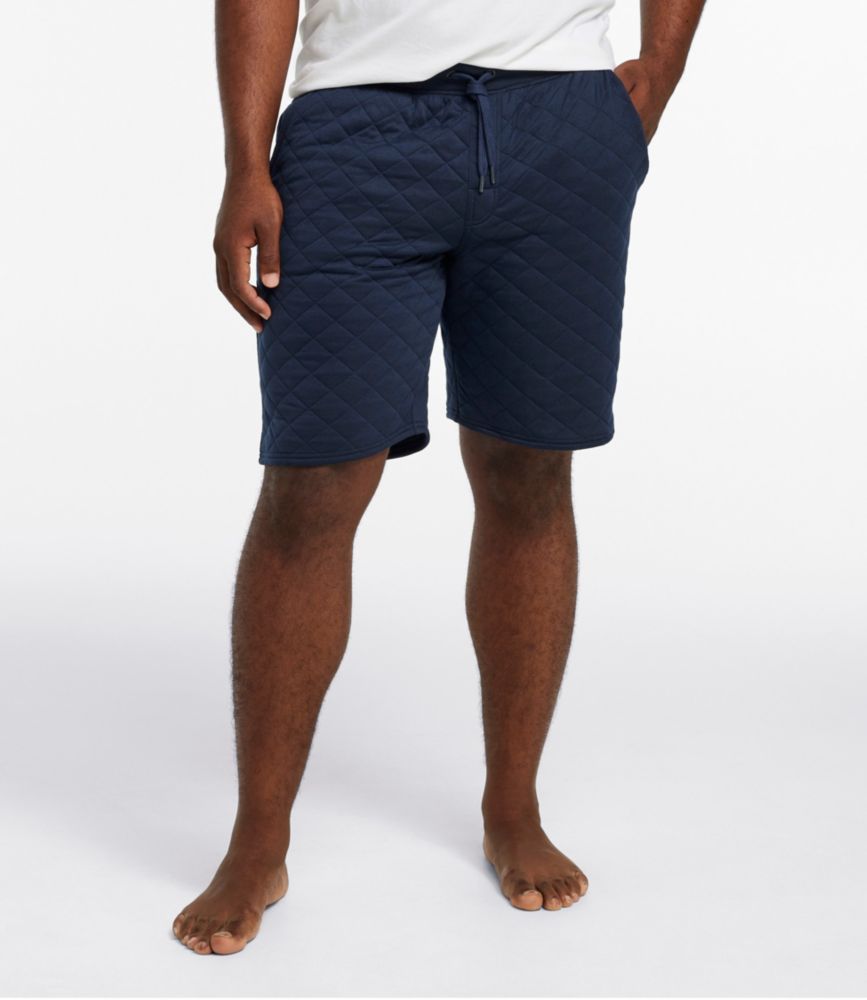 Men's Quilted Lounge Shorts, Classic Navy, small image number 4