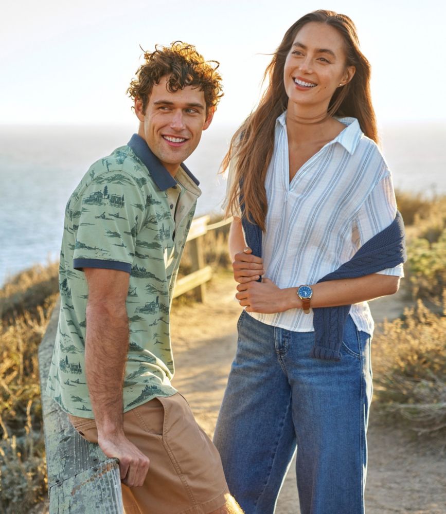 Women's Cloud Gauze Shirt, Polo, Classic Navy, small image number 11