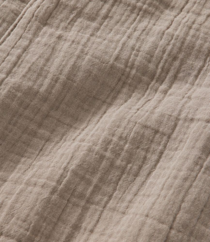 Men's Cloud Gauze Shirt, Short-Sleeve, Slightly Fitted Untucked Fit, Dark Black, small image number 7