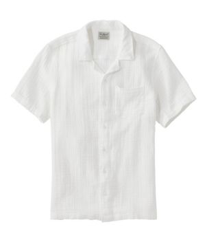 Men's Cloud Gauze Shirt, Short-Sleeve, Slightly Fitted Untucked Fit