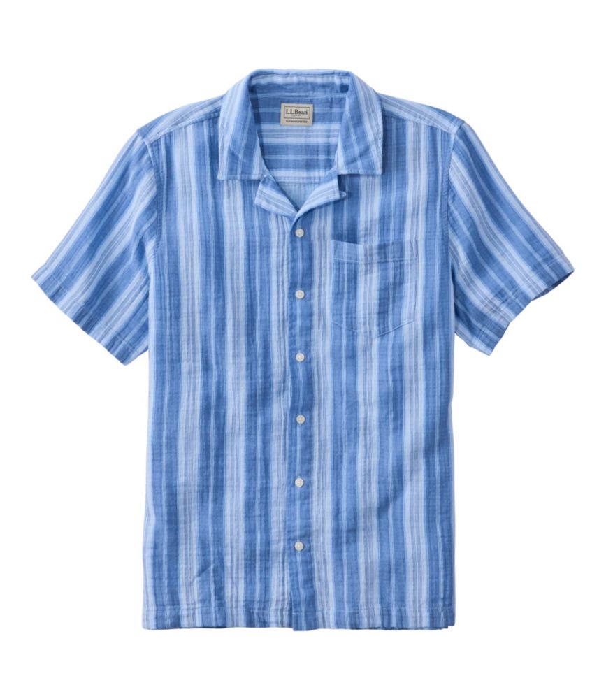 Men's Cloud Gauze Shirt, Short-Sleeve, Slightly Fitted Untucked Fit