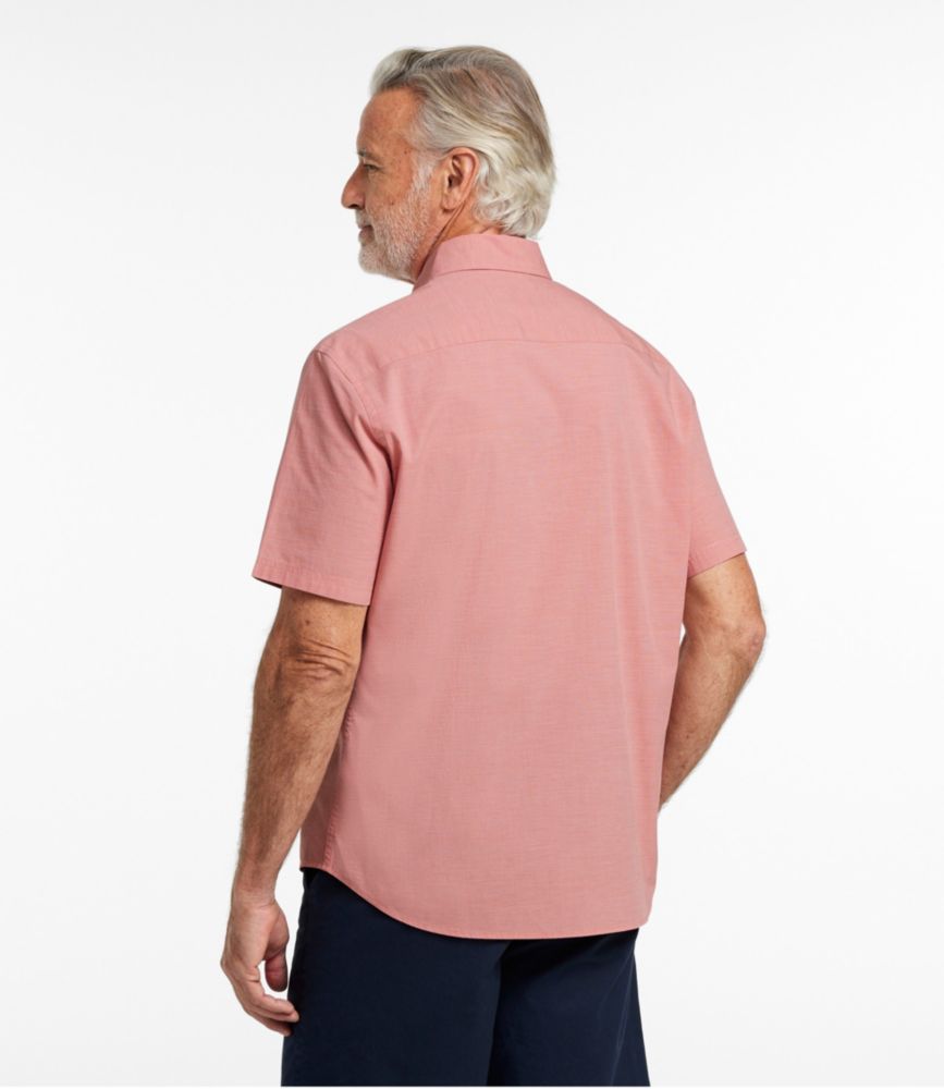 Men's Comfort Stretch Performance® Shirt, Short-Sleeve, Slightly Fitted Untucked Fit, Clear Water, small image number 3
