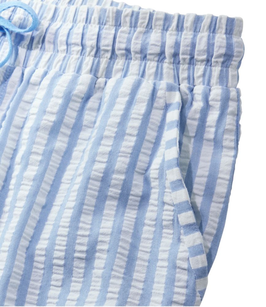 Women's Bean's Seacoast Seersucker Short Set, Brightwater Blue Plaid, small image number 5