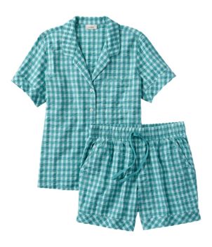 Women's Bean's Seacoast Seersucker Short Set, New
