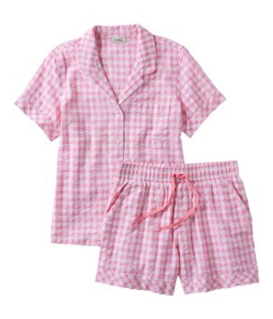 Women's Bean's Seacoast Seersucker Short Set, New