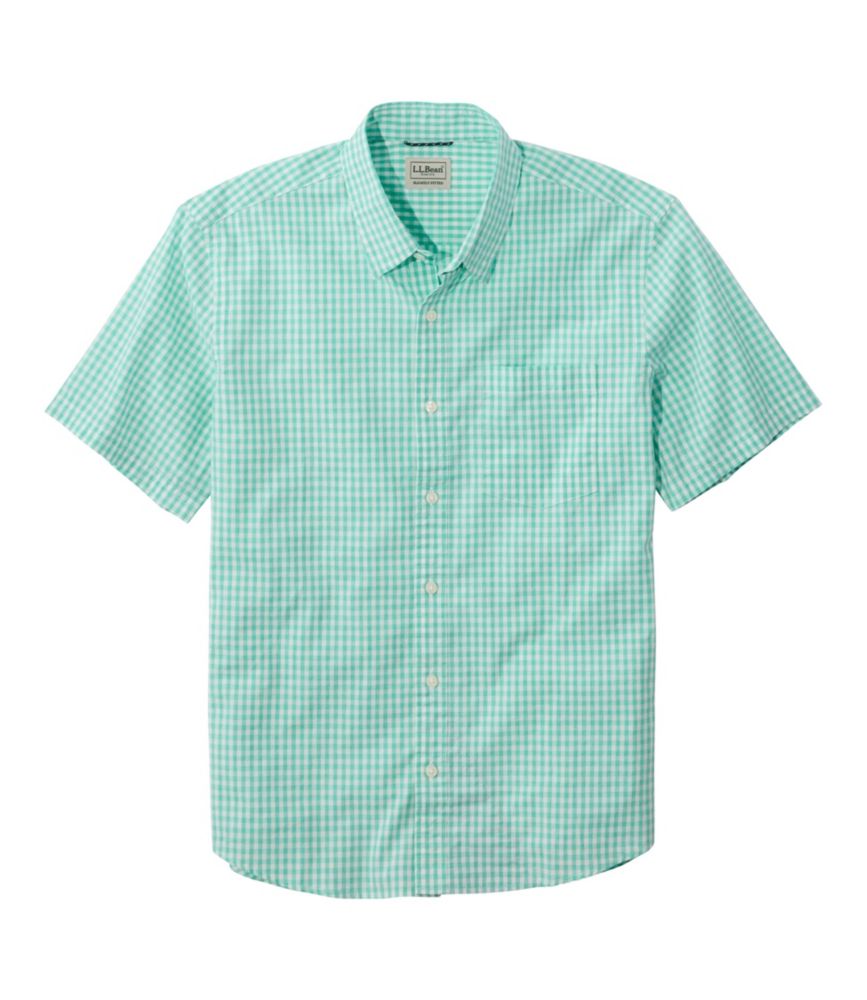 Men's Comfort Stretch Performance® Shirt, Short-Sleeve, Slightly Fitted Untucked Fit, Plaid